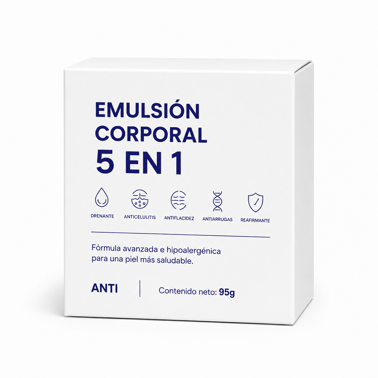 EMULSIÓN CORPORAL CINCO EN UNO! Con Efecto Drenante, Anticelulitis, Antiflacidez, Antiarrugas y Reafirmante.