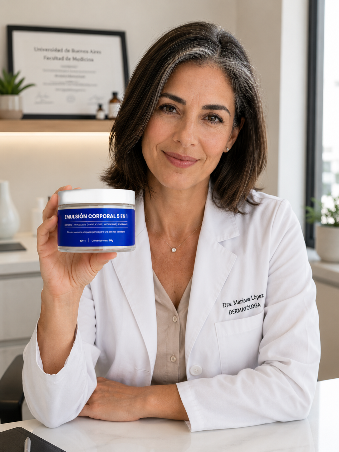 EMULSIÓN CORPORAL CINCO EN UNO! Con Efecto Drenante, Anticelulitis, Antiflacidez, Antiarrugas y Reafirmante.