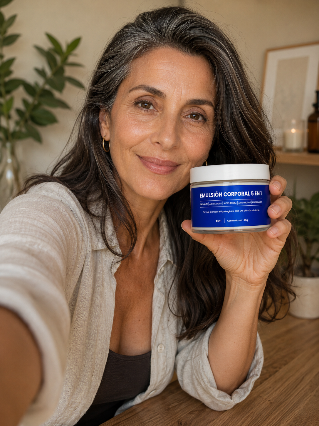 EMULSIÓN CORPORAL CINCO EN UNO! Con Efecto Drenante, Anticelulitis, Antiflacidez, Antiarrugas y Reafirmante.
