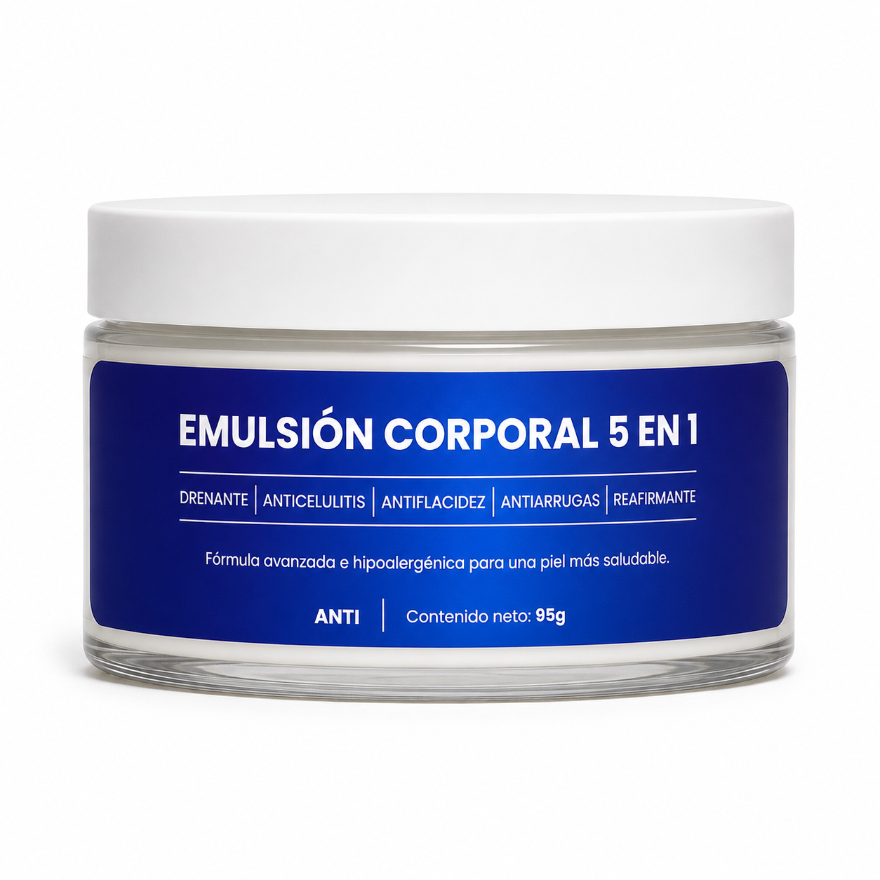 EMULSIÓN CORPORAL CINCO EN UNO! Con Efecto Drenante, Anticelulitis, Antiflacidez, Antiarrugas y Reafirmante.